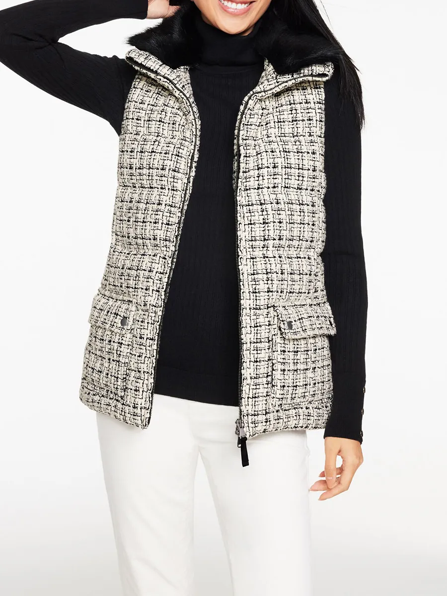 Women's Unique Knitted Down Jacket Made Of Pure Cotton