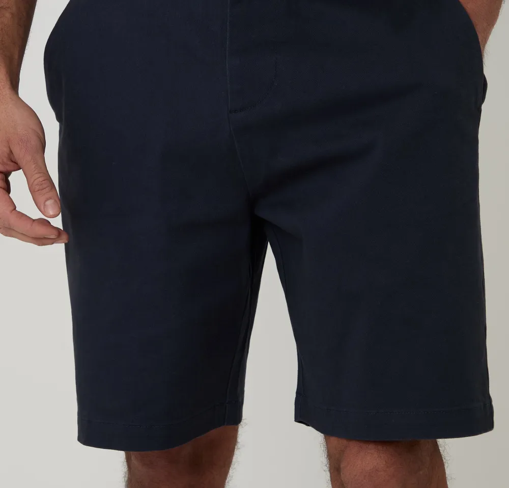 Men's Navy Regular-Fit Stretch 3 Pocket Chino Shorts