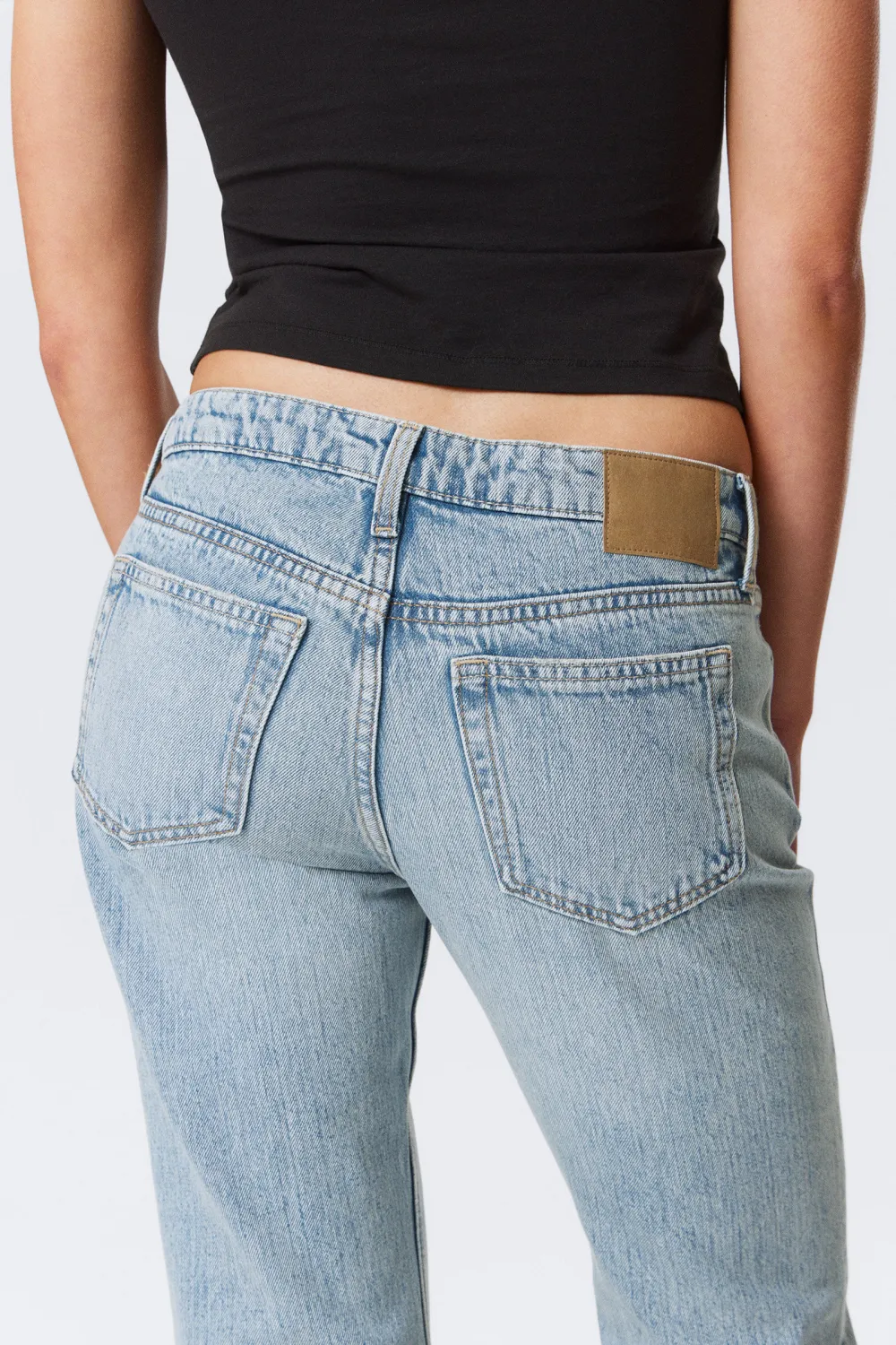 Button Bootcut Slim Jeans