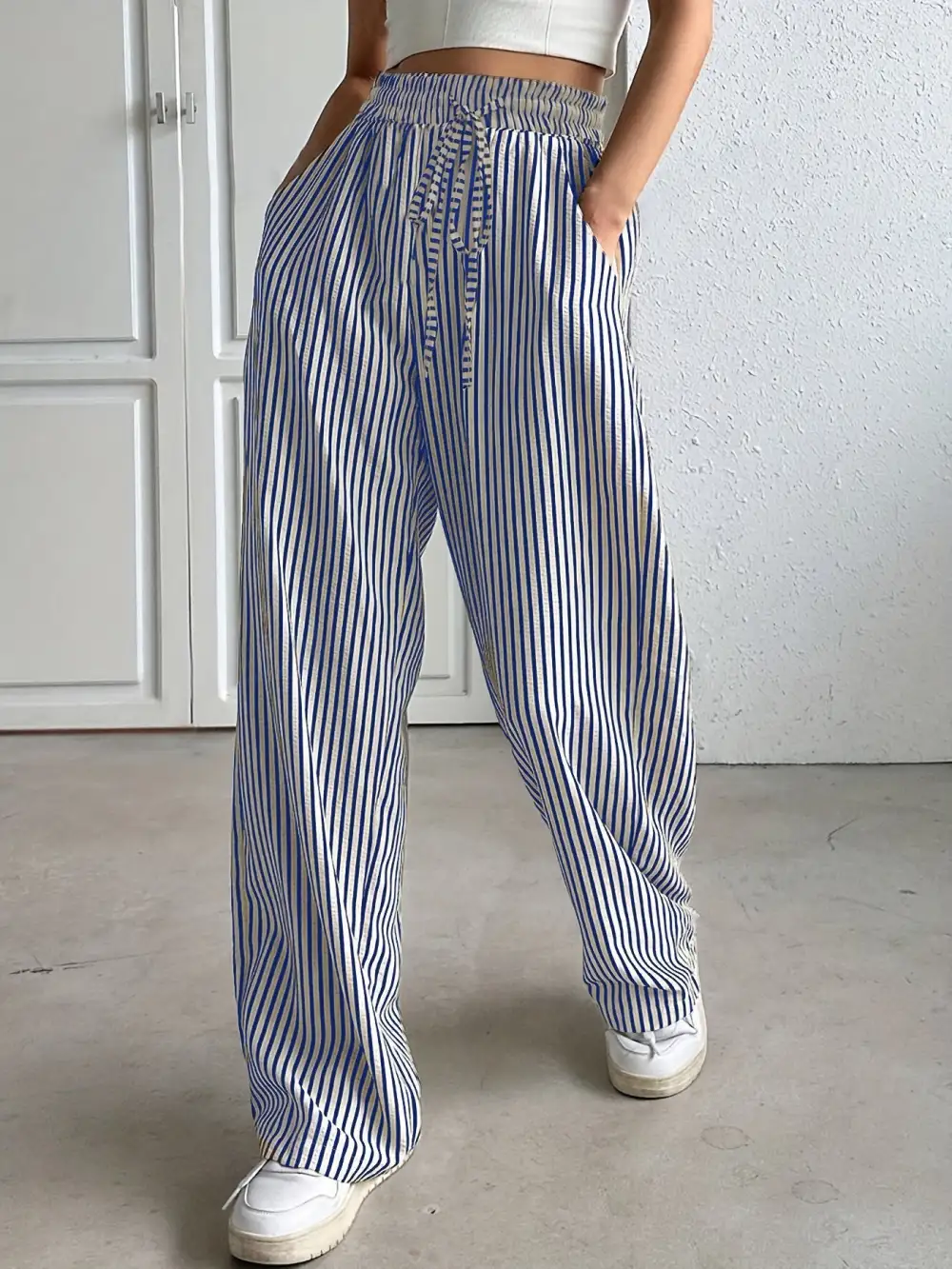 Relaxed Striped Trousers