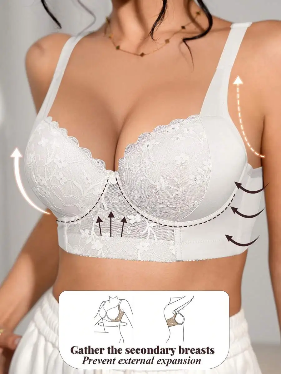 Floral Lace Longline Bra