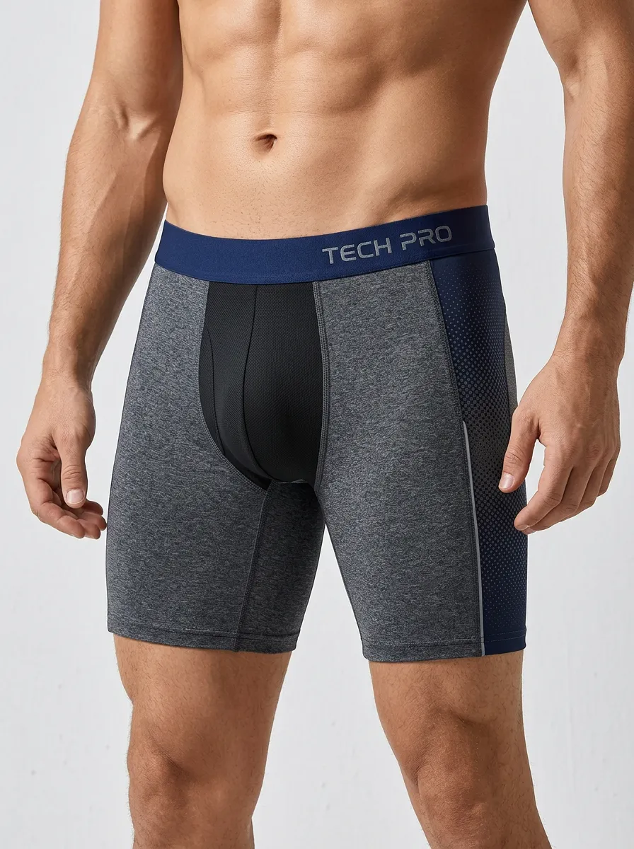 Men's Tech Pro Athletic Performance Printed Boxer Briefs
