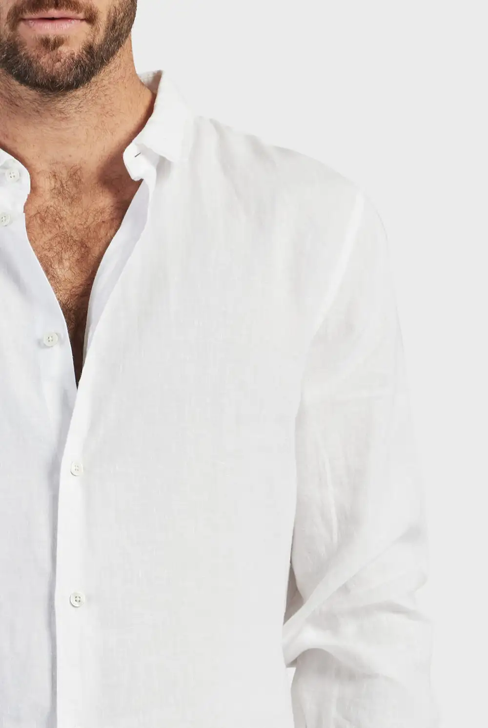 Plain Navy Linen Shirt