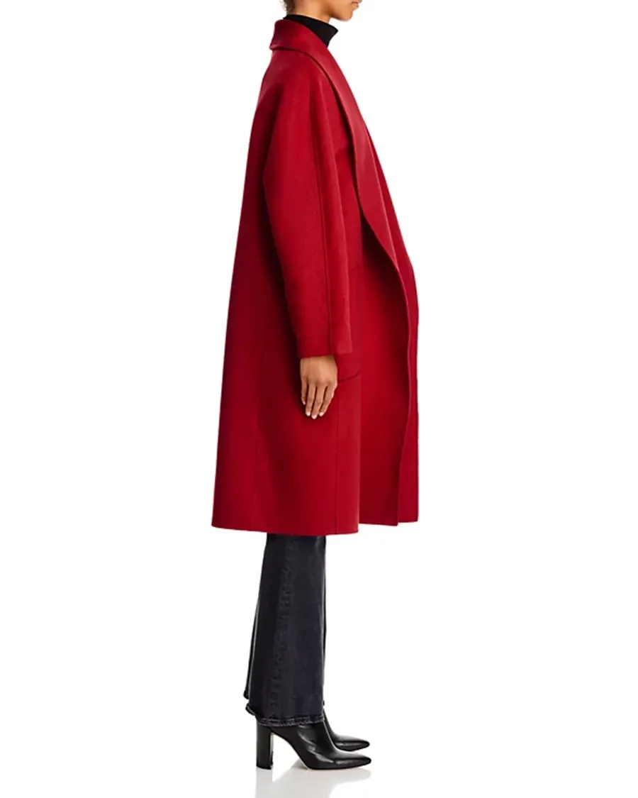 Shawl Collar Long Sleeves Multicolor Coat