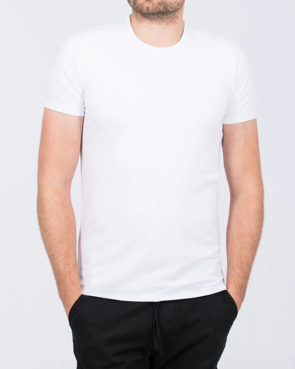 Fitted Crew Neck Short Sleeve T Shirt