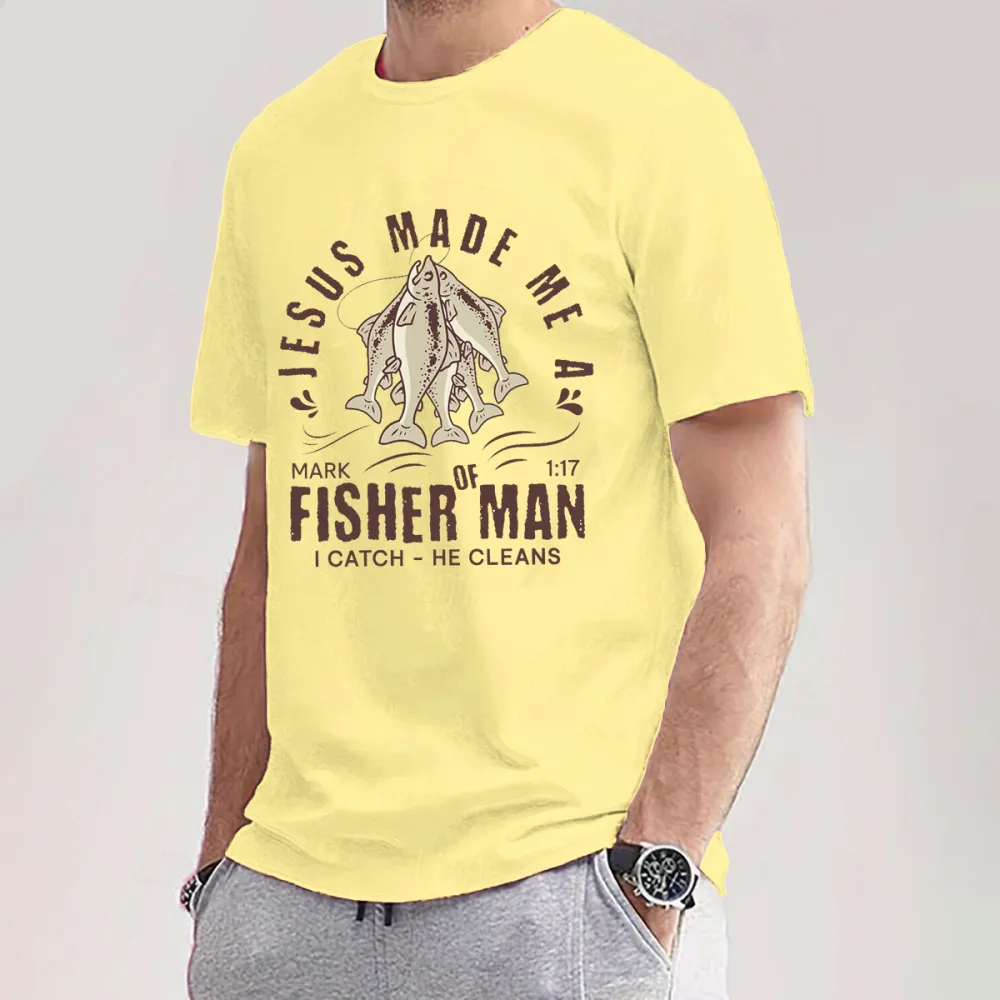 Fish Circle Print T-Shirts