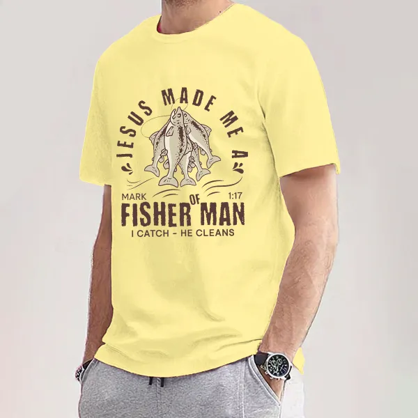 Fish Circle Print T-Shirts