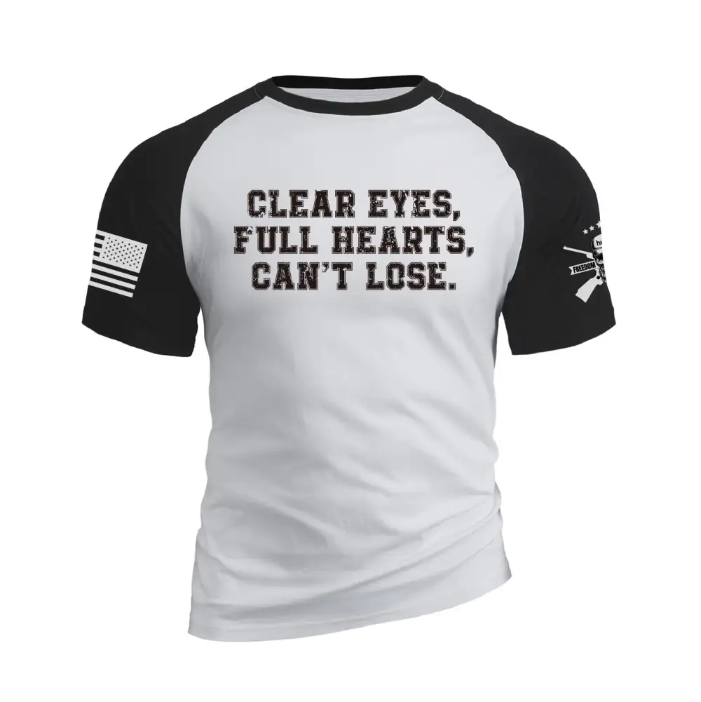 CLEAR EYES FULL HEARTS CAN'T LOSE RAGLAN GRAPHIC TEE