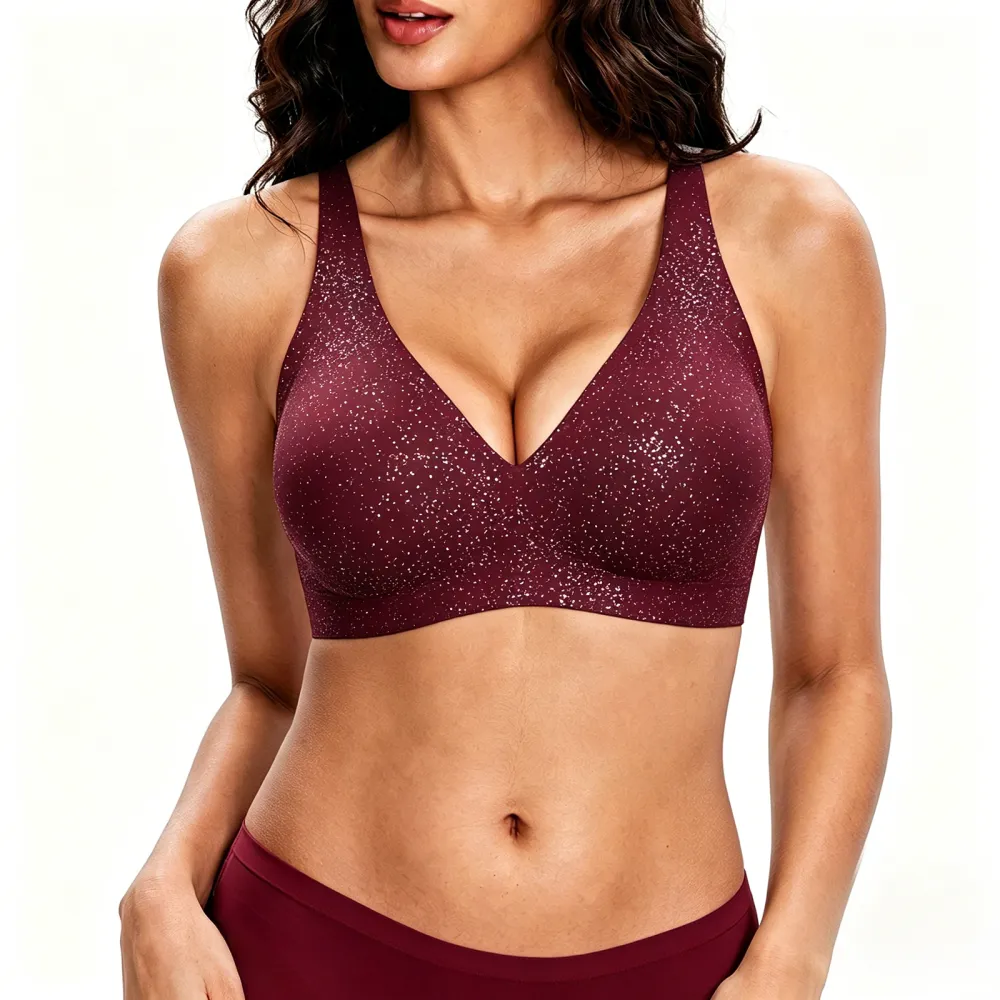 Women's Wireless Seamless Jelly Bra Deep V