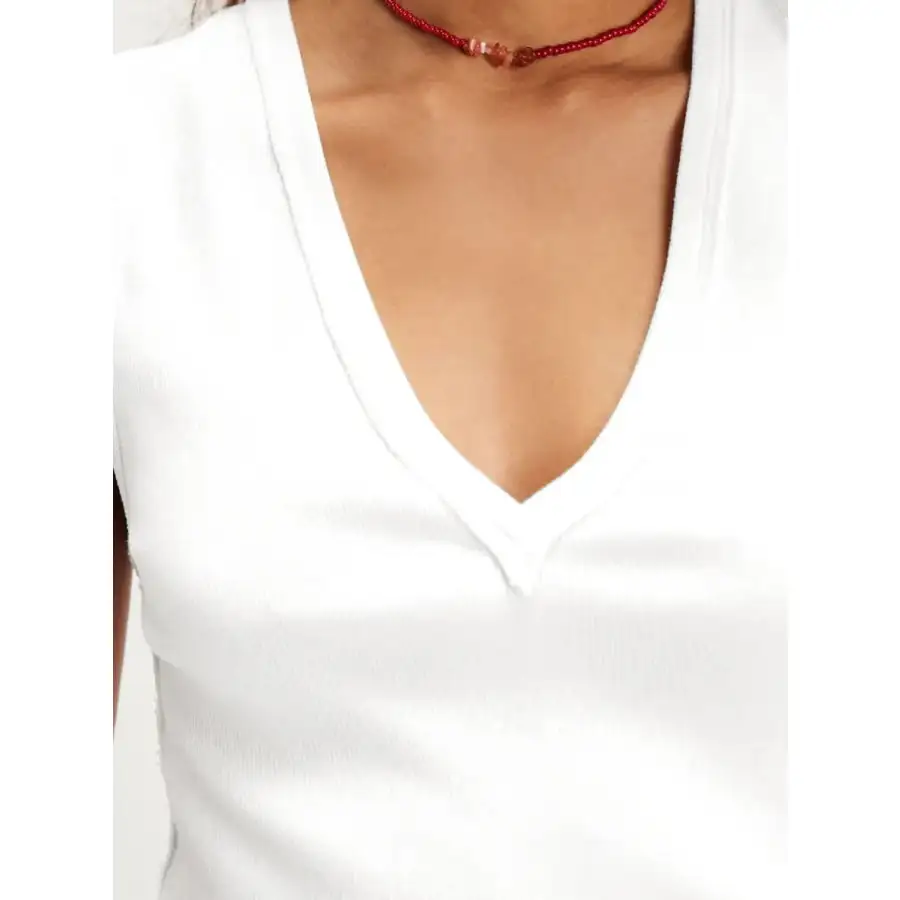 V Neck Wide Strap Tank