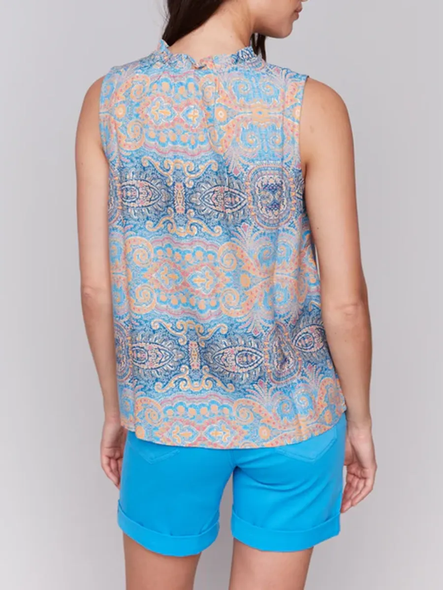 V-Neck Sleeveless Top With Casual Holiday Style