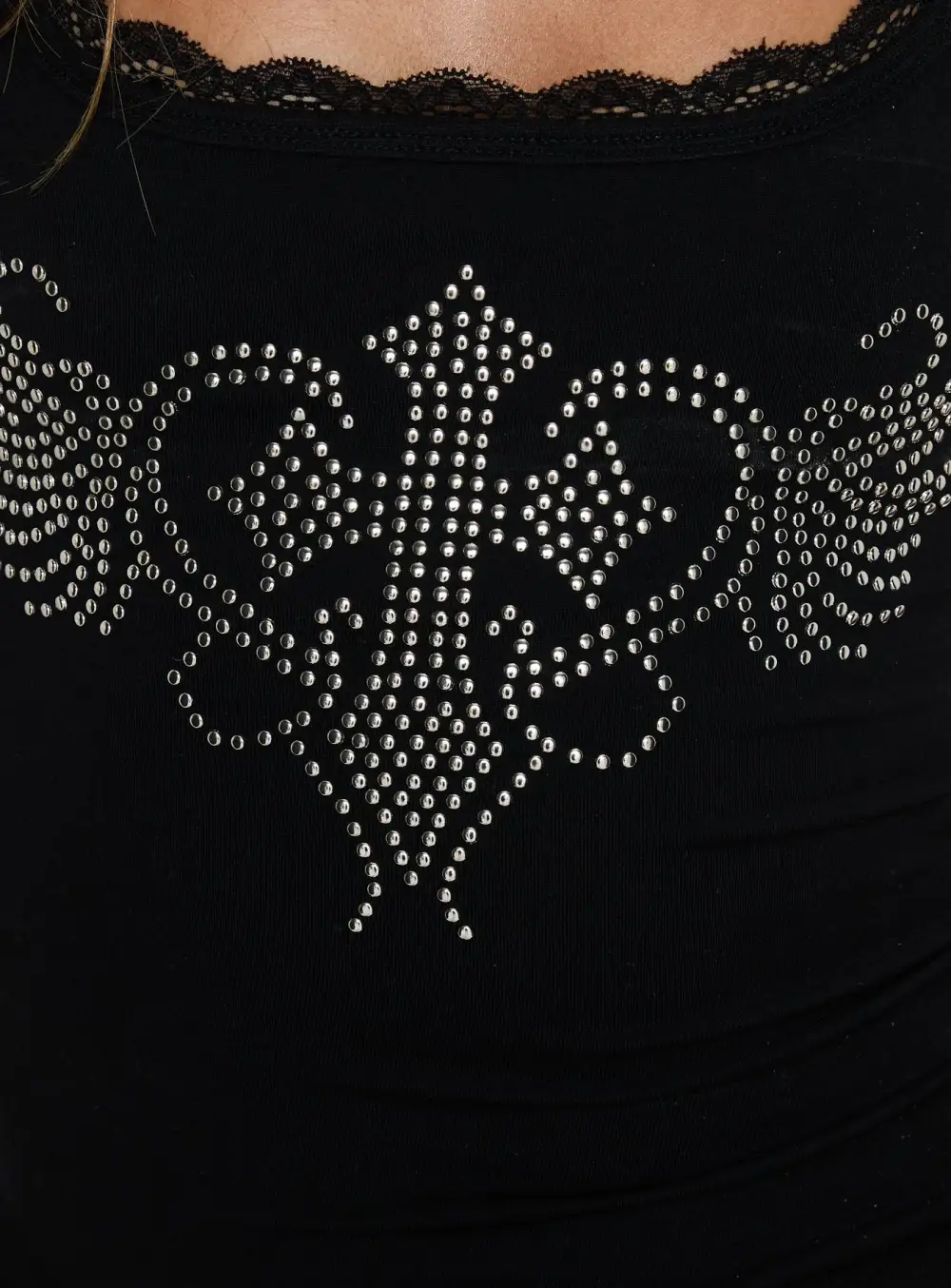 Lace Trim Scoop Neck Tank Top