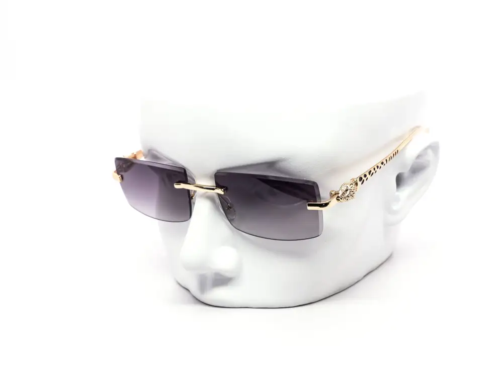 12-Pack Bold Rimless Square Cat-Eye Gradient Sunglasses