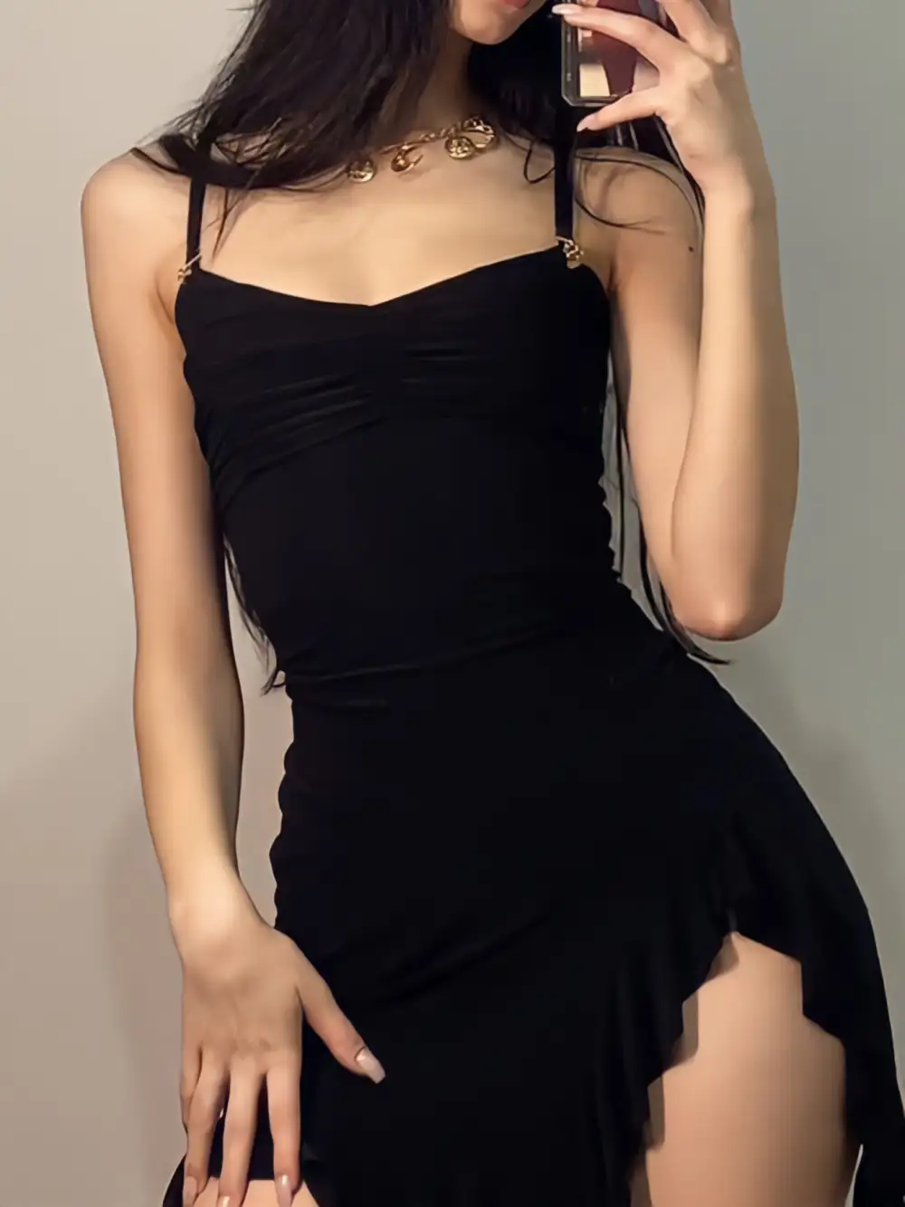 Ruffle Ruched Mini Dress