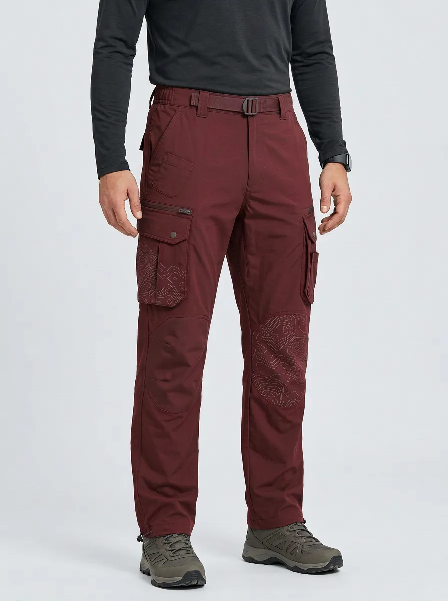 Outdoor Topographic Map Tactical Trail Cargo Pants