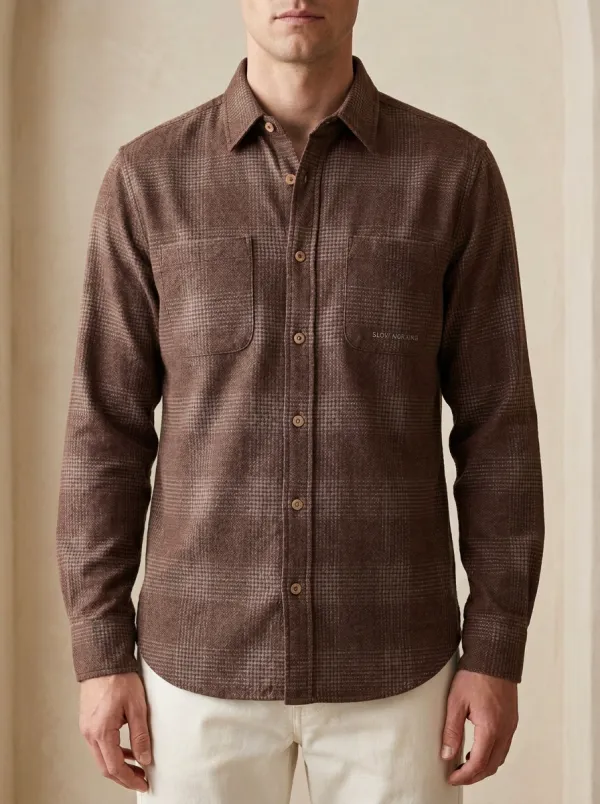 Classic Craft Plaid Long-Sleeve Men's Long-Sleeve Shirt