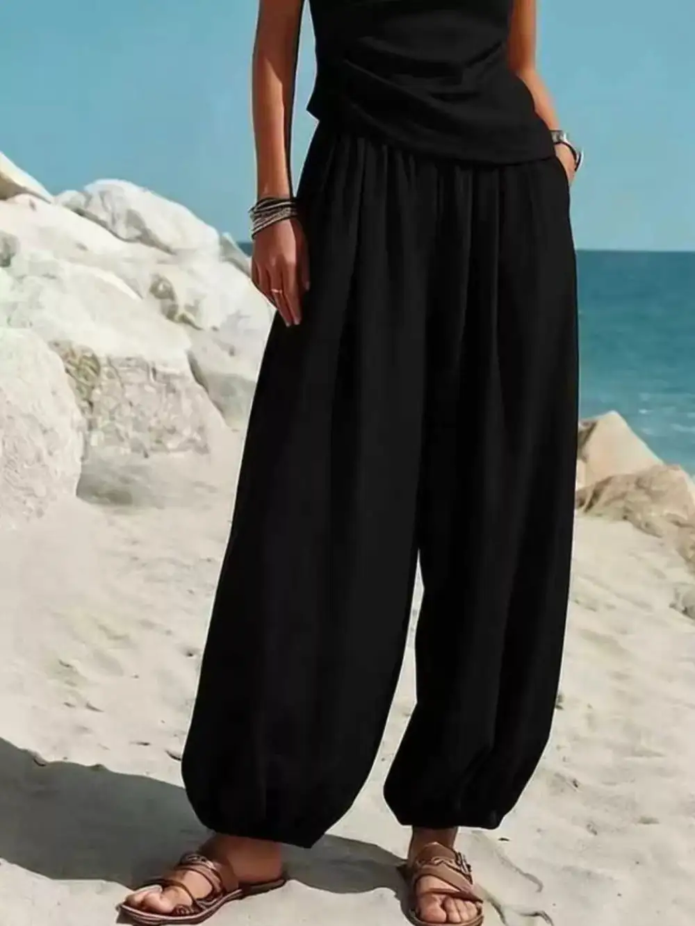 Refined Full Size One Shoulder Top and Wide Leg Pants