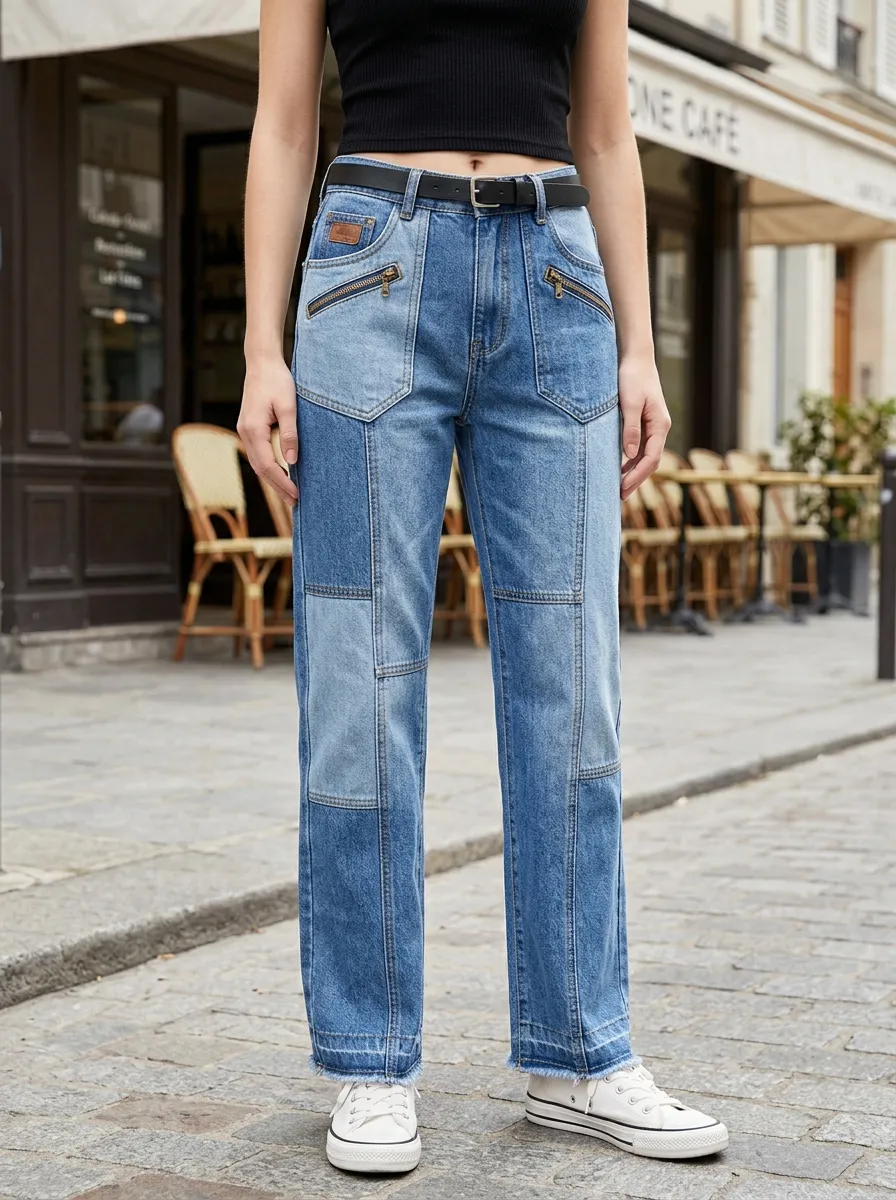 Women's Classic Denim Everyday Jeans Trousers