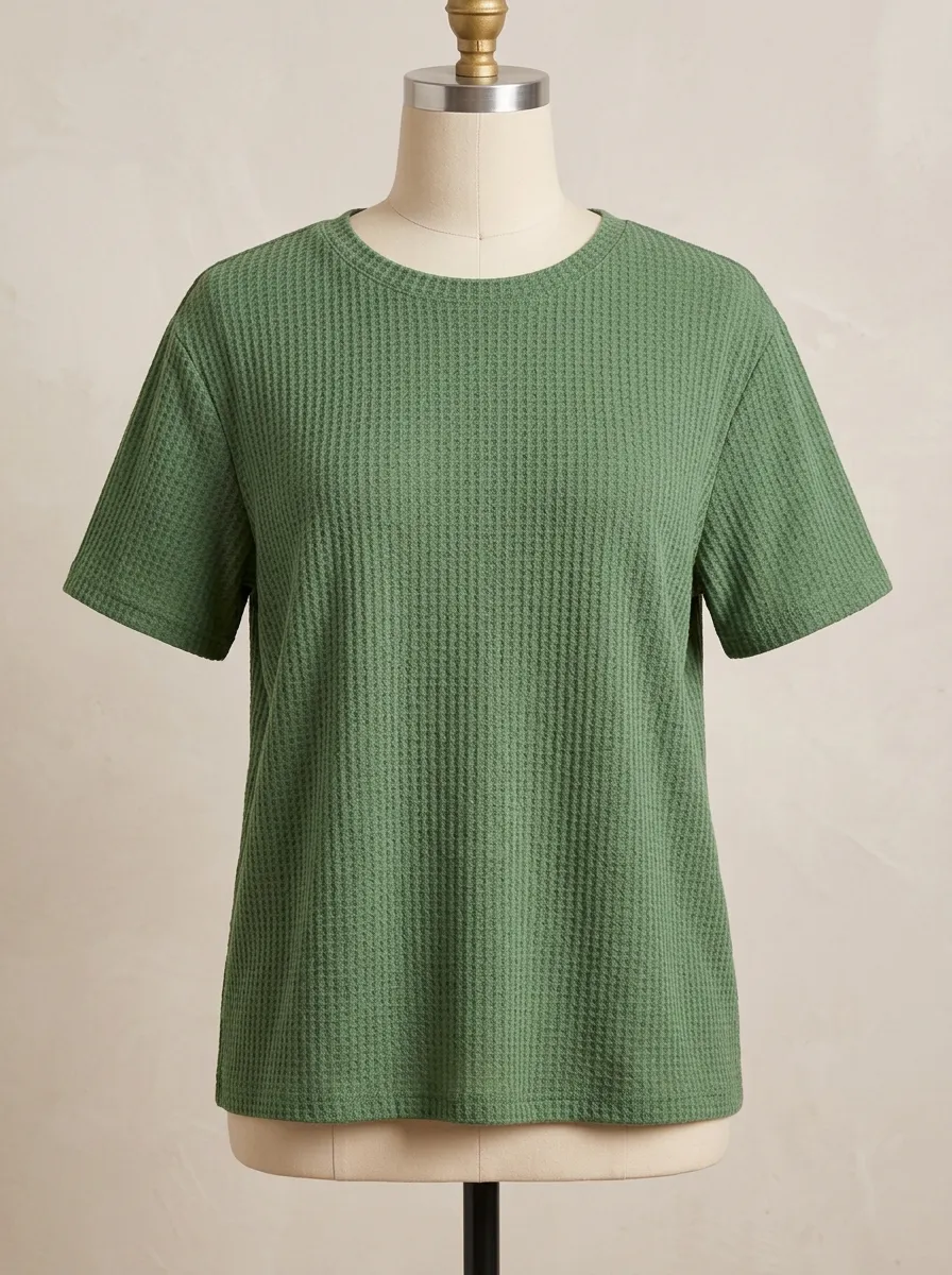 Modern Utility-Look Men's Knit Crew-Neck T-Shirt