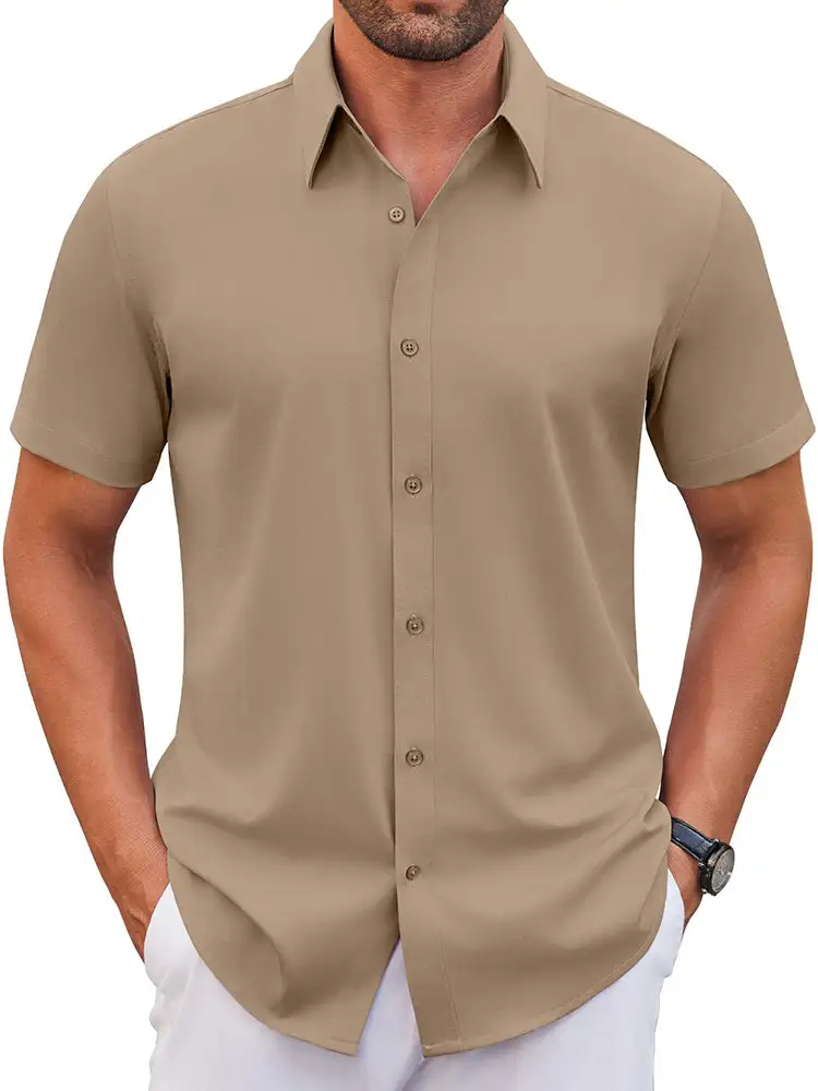 Casual Wrinkle Free Button Down Dress Shirt