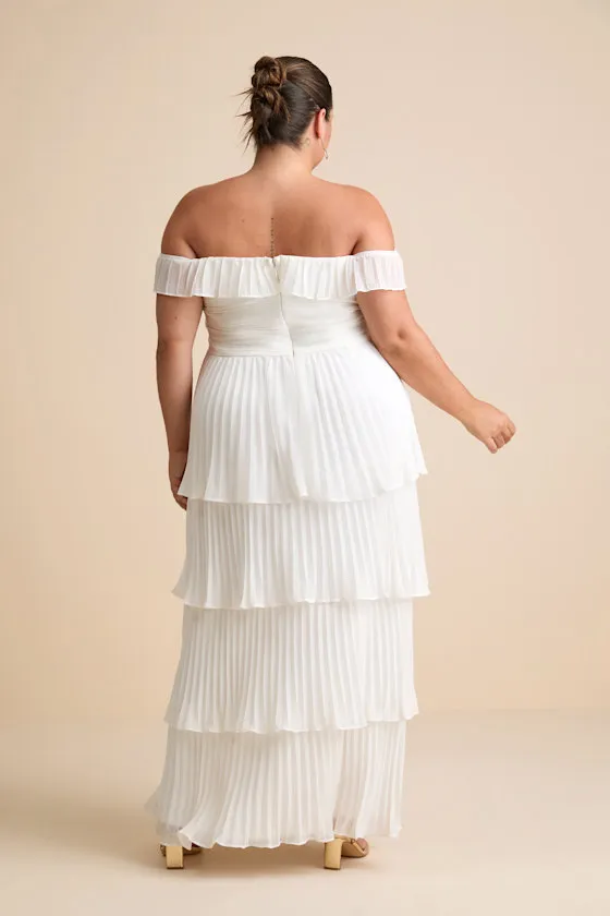 Always Remarkable Light Blue Floral Off-the-Shoulder Maxi Dress