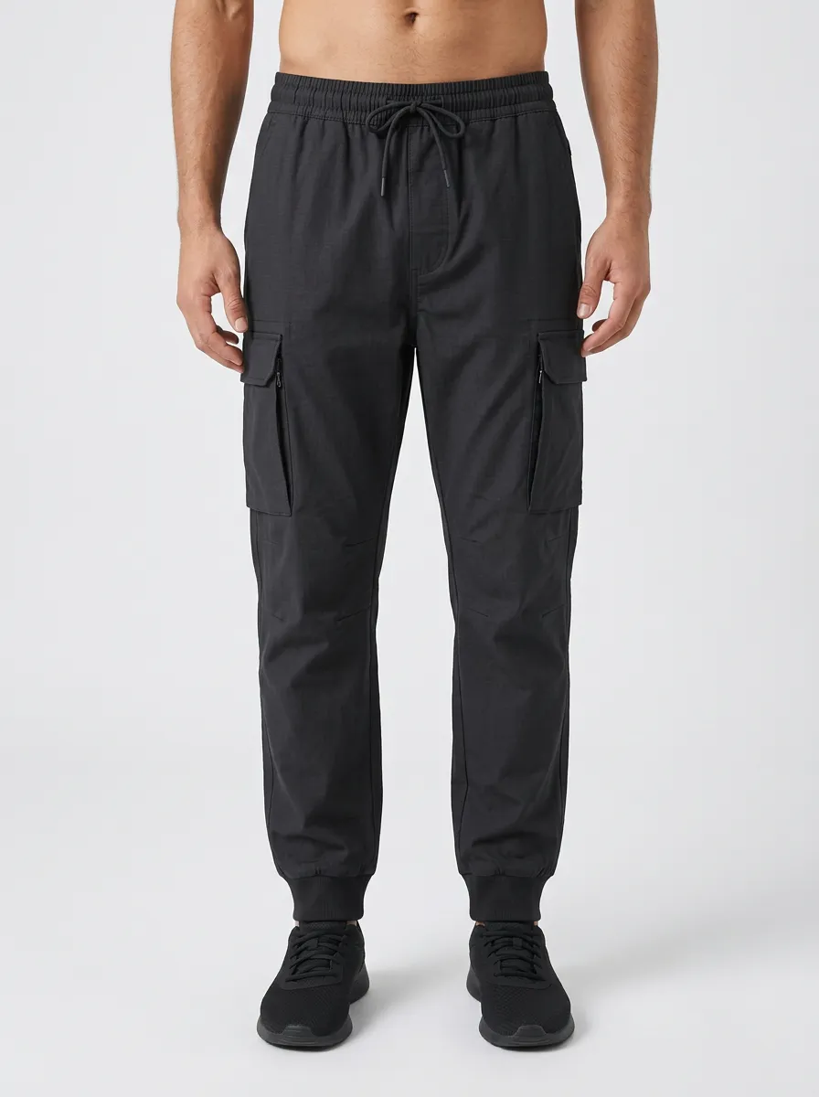 Relaxed Multi-Pocket Printed Men's Cargo Pants