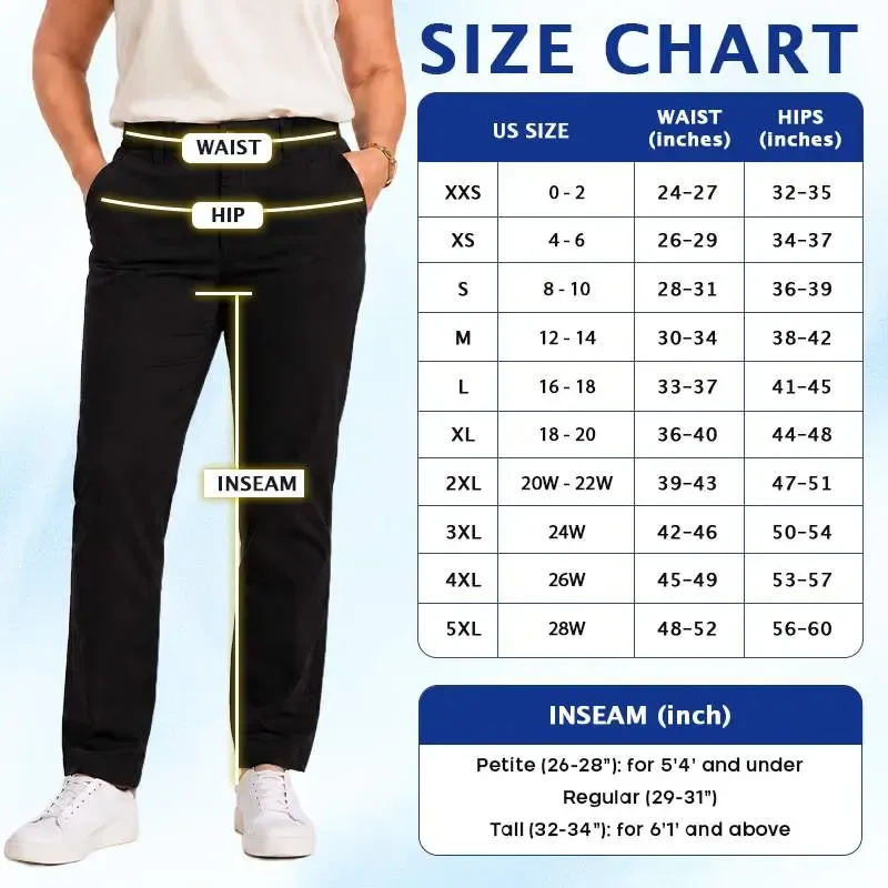 🔥Hot Sale💥Women's Multi-Pocket Stretch Comfort Pants🔥8-Pack - All Colors Included