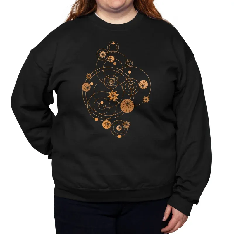 Artistic Geometric Floral Sweatshirt