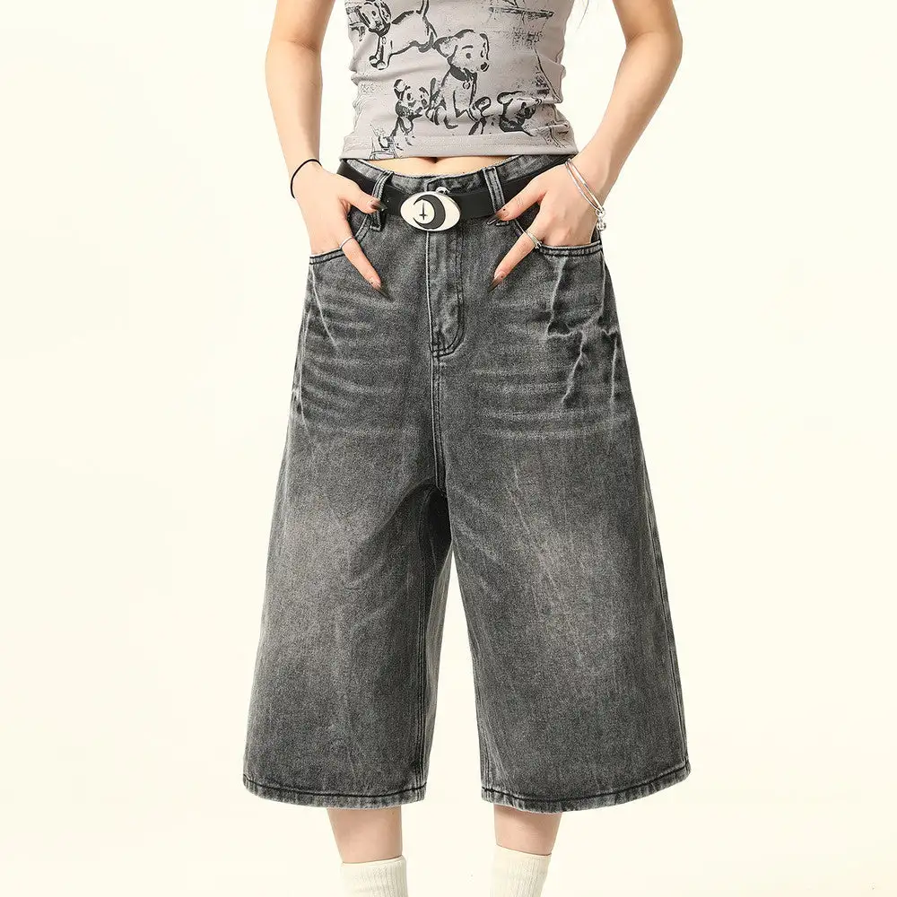 Streetwear Distressed Denim Shorts