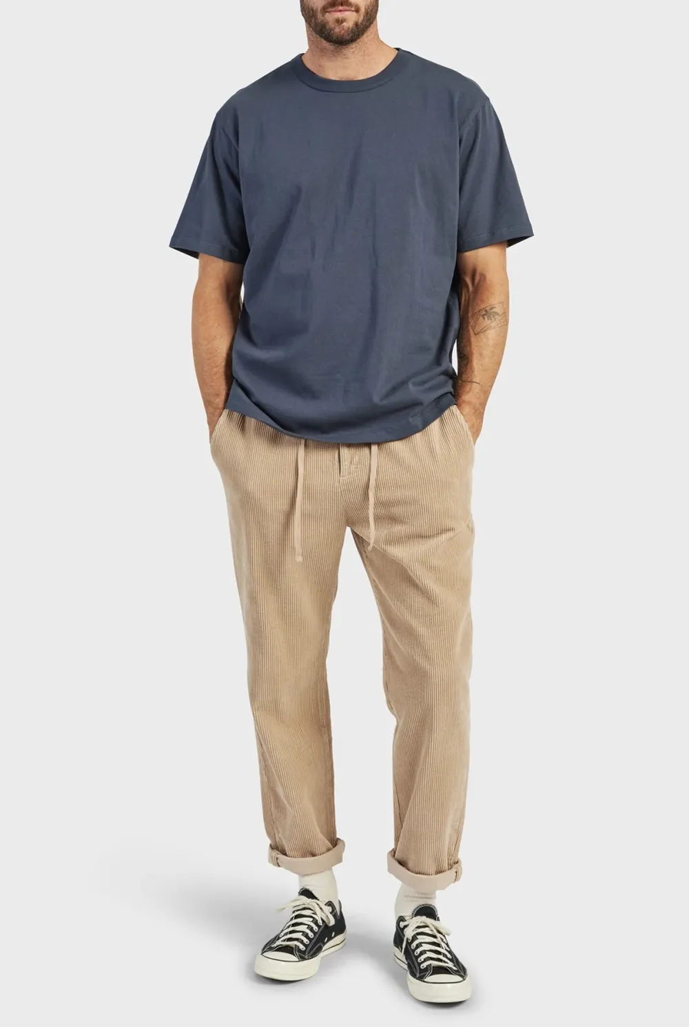 Straight Leg Corduroy Trousers