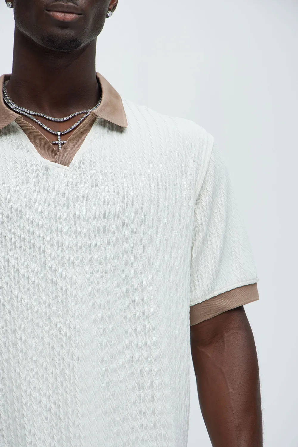 Color Block Textured Polo