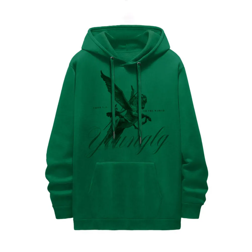 Pegasus Graphic Beige Hoodie With Vintage Aesthetic