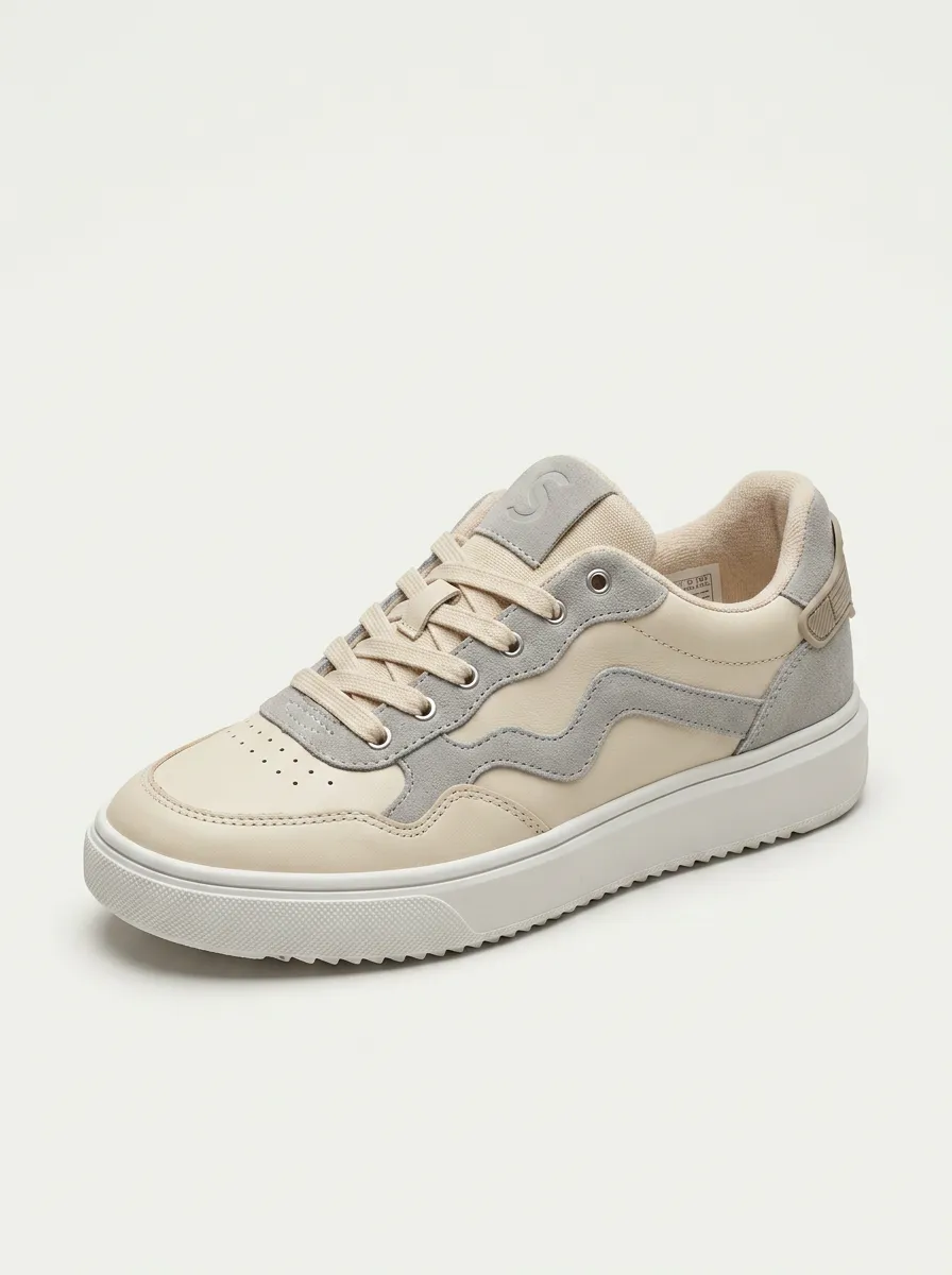 Lace-Detail Perforated Running Women's Low-Top Skate Sneakers