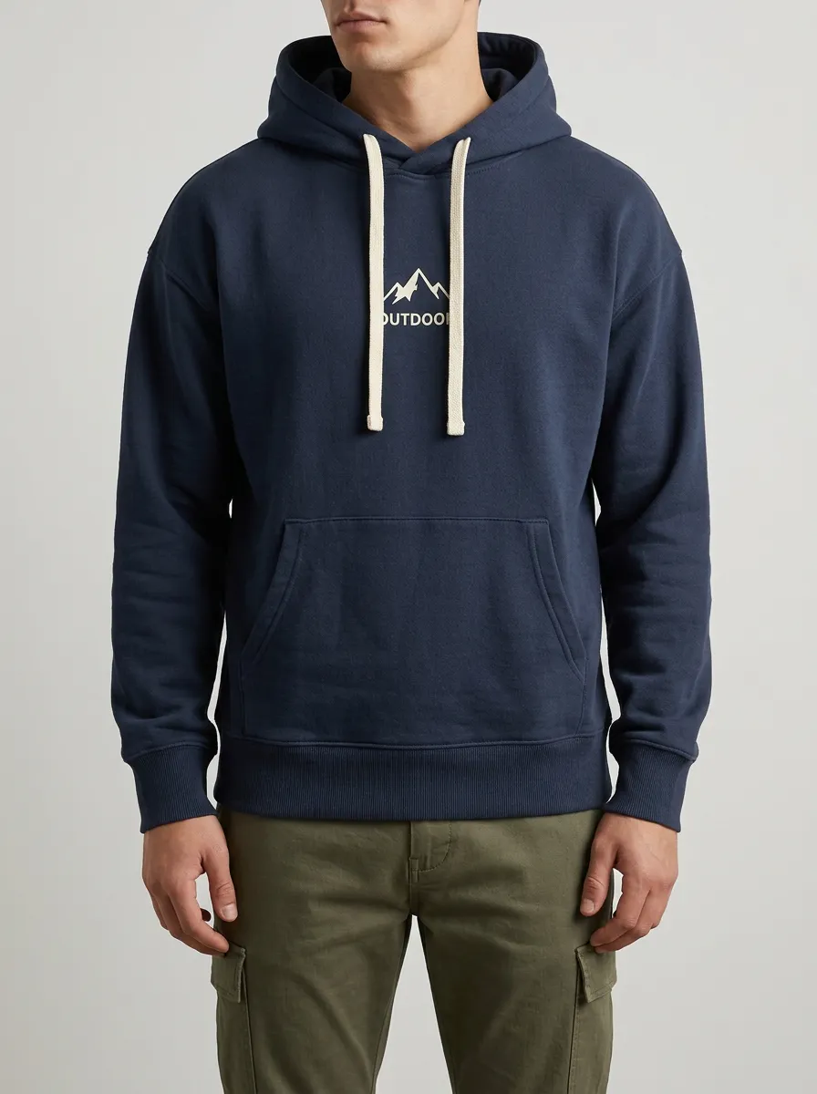 Men's Outdoor Adventure Mountain Printed Hoodie