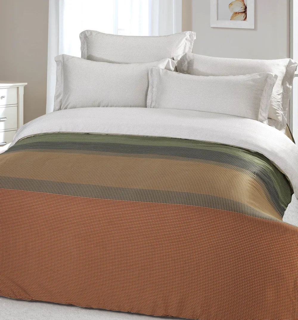 Polished Lyocell Fiber Woven Complete Bedding Set