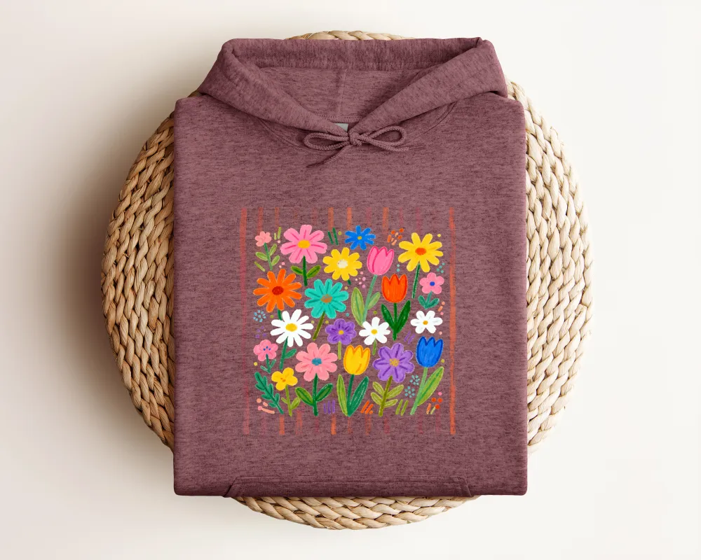 Wildflower Graphic Pullover Hoodie