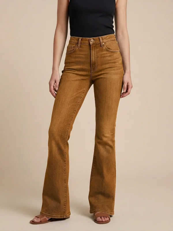 Women's High-Waisted Denim Flare Jeans