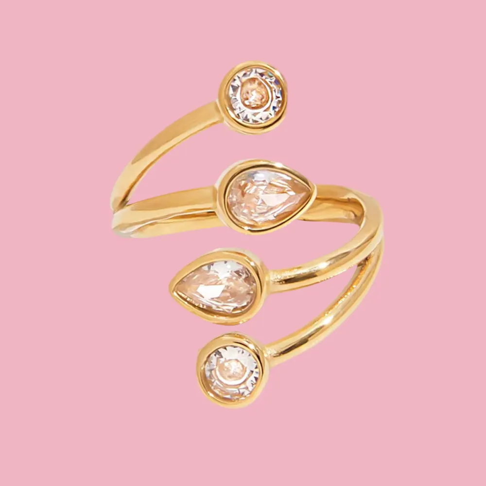 Cluster Stone Accent Ring