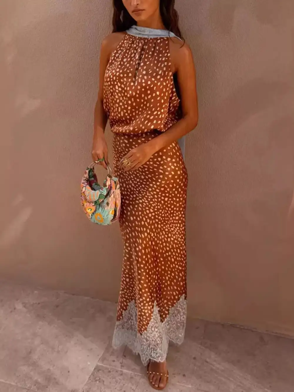 Sleeveless Lace Coordinated Set