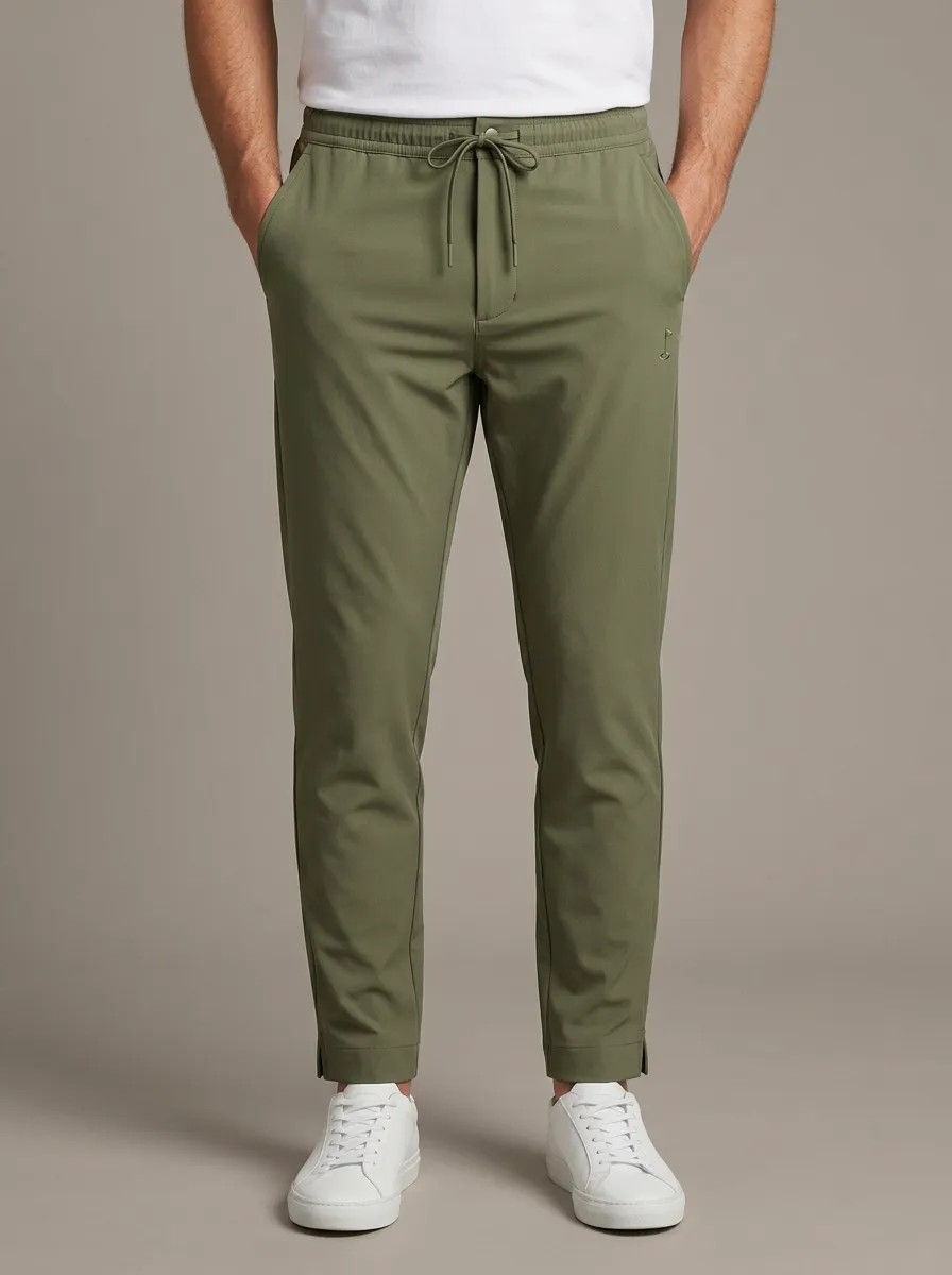 Fairway Flag-Motif Embroidered Golf Athletic Pants