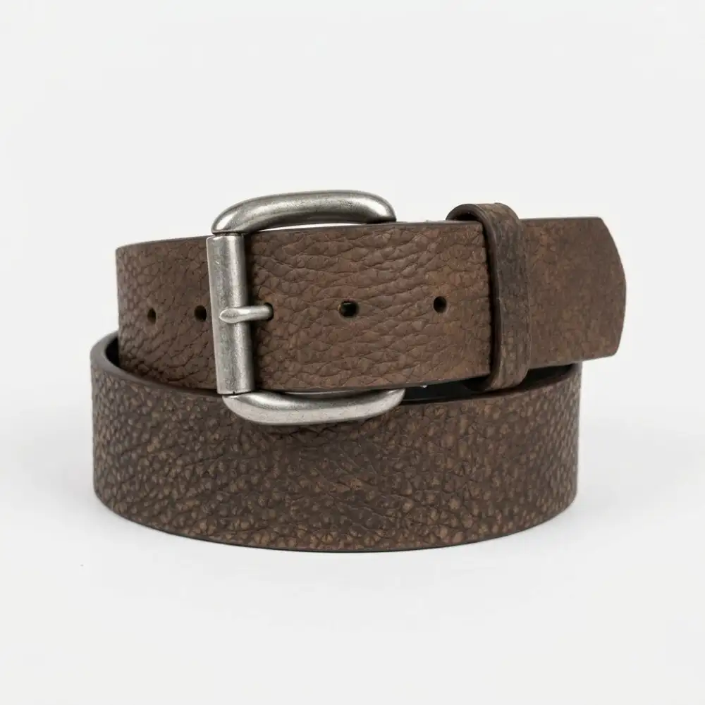 Classic Textured Genuine Leather Waist Belt
