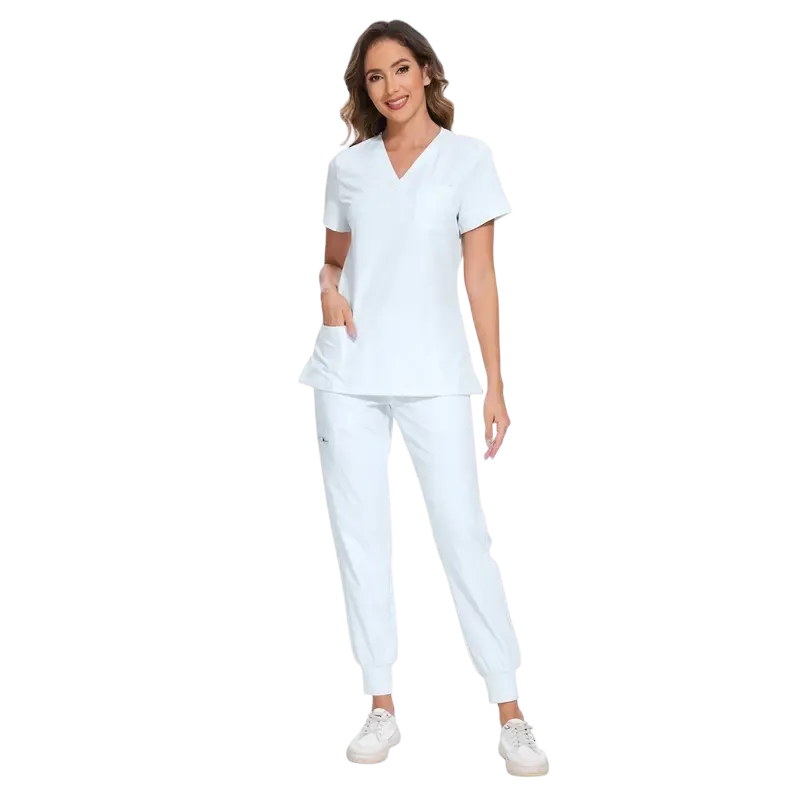 Women's Medical Suit - V-neck Top and Sweatpants