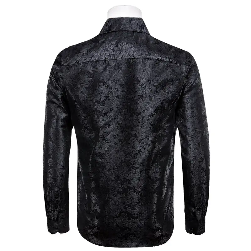 Refined Floral Long Sleeve Casual Dress Shirt