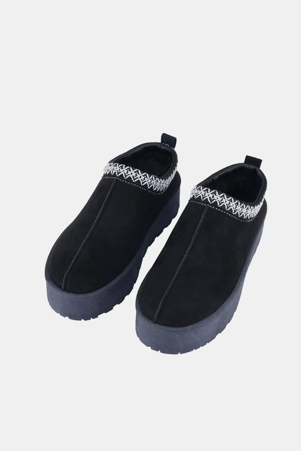 Comfort Platform Embroidered Trim Slip-On Shoe