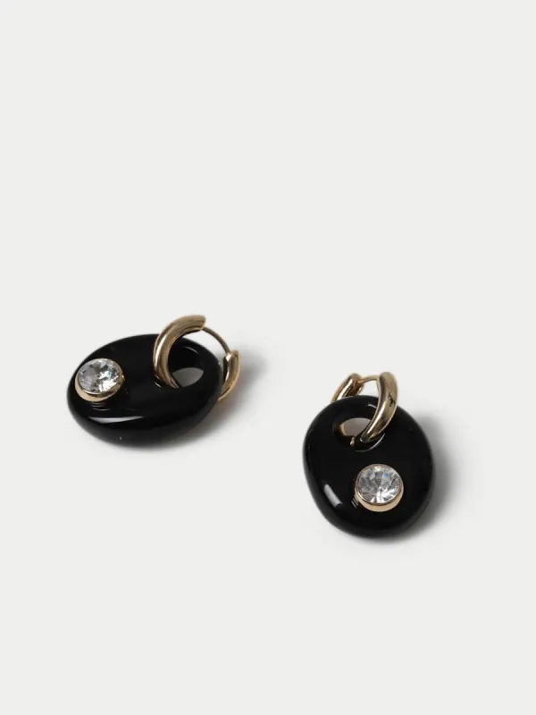 Chic Black & Gold Earrings