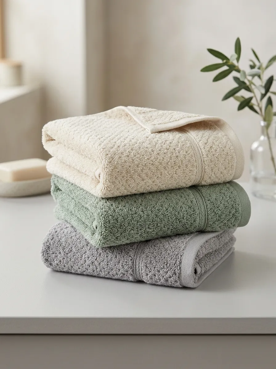 Everyday Textured Three-Piece Towel Set