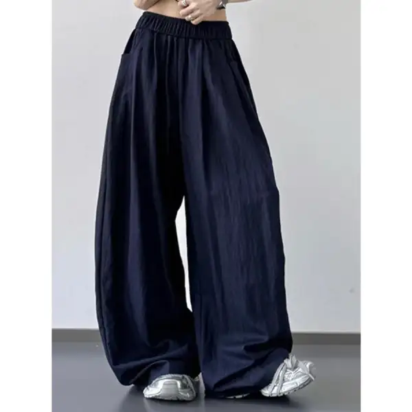 Wide Leg Pants with Elastic Waistband