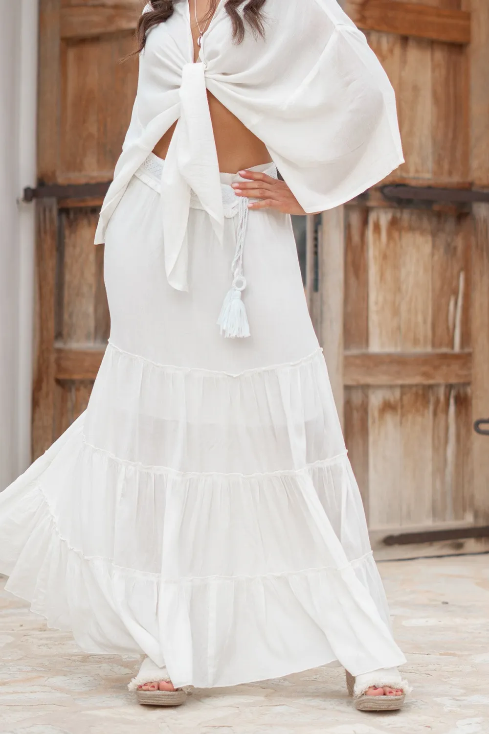 Airy Polished Everyday Casual Ruffle Skirt