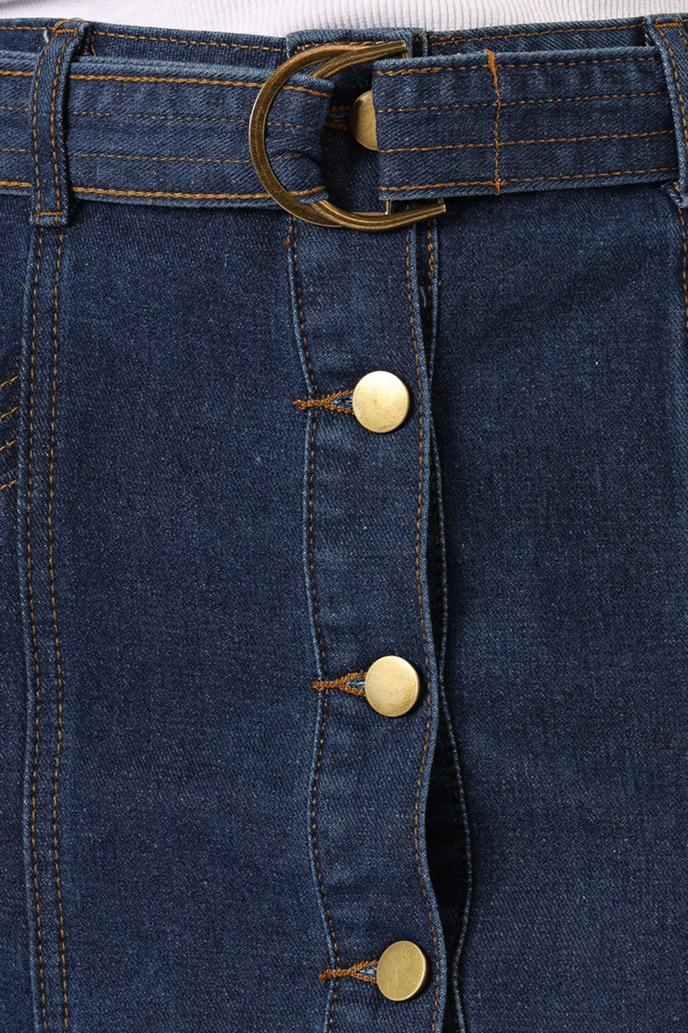 COMFORTABLE MIDI DENIM SKIRT