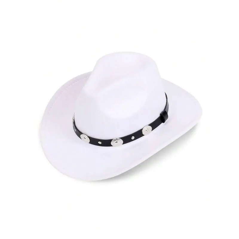 🏷️ 🔥 Limited-Time Sale — 40% OFF! 🔥 Western Cowboy & Cowgirl Hat – Classic Wide Brim Fedora with Buckle Belt for Men & Women